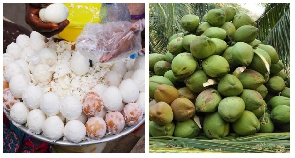 Les affaires des œufs et des noix de coco prospèrent
