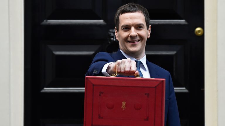 George Osborne lors de sa présentation budgétaire en 2016.