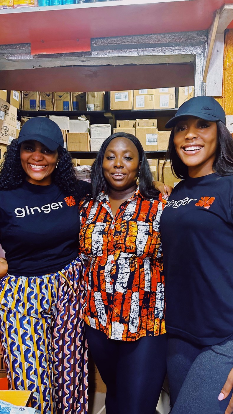 L'équipe Ginger avec un partenaire fournisseur