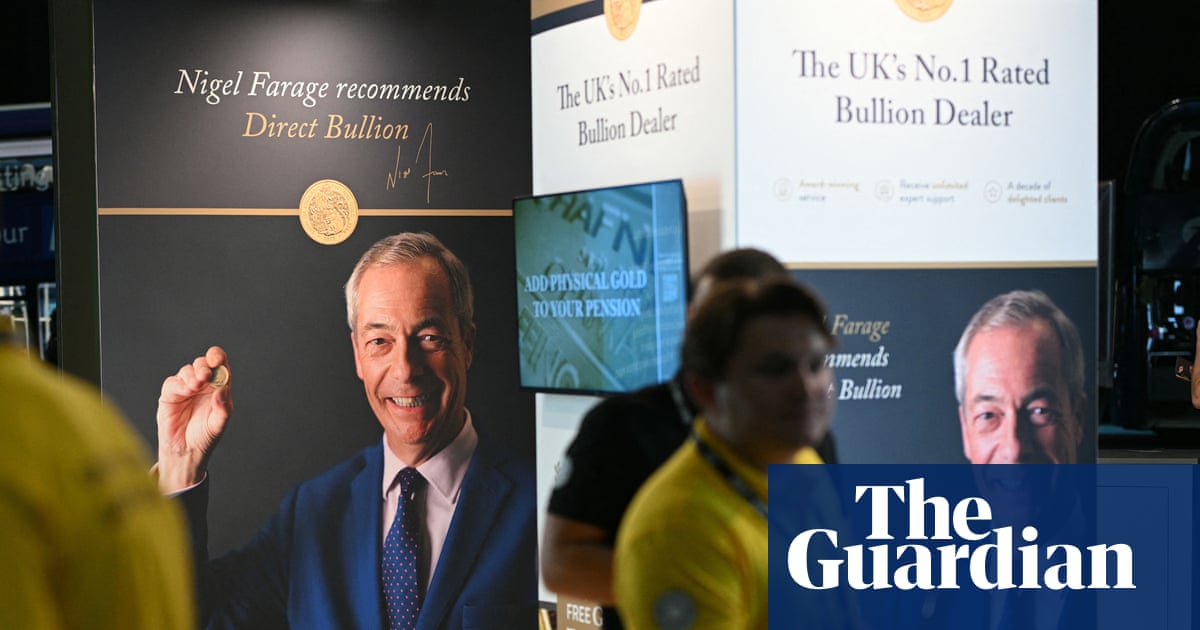 Farage sous le feu des critiques pour son poste à 400 000 £ en promotion de l’or physique comme investissement retraite