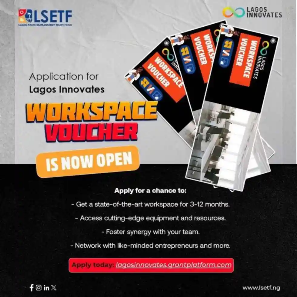 Appel à Candidatures : Programme de Bons pour Espaces de Travail Lagos Innovates !