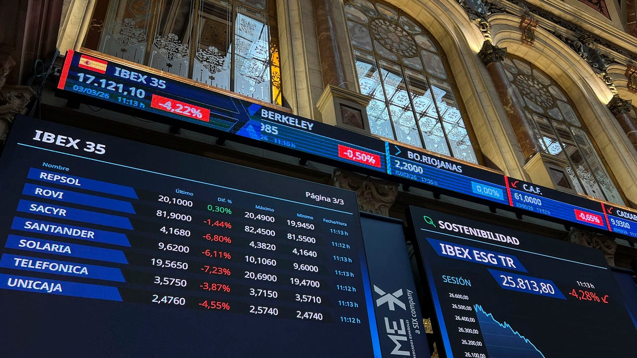 Le plongeon de 7,1 % de l'Ibex 35 en mars : la plus forte chute depuis le début du conflit en Ukraine due aux tensions en Iran !