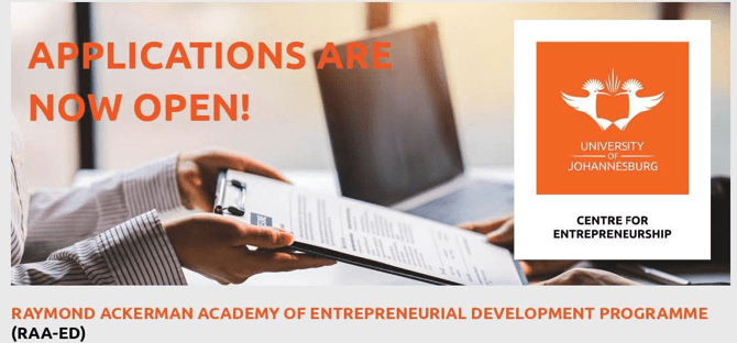 Inscrivez-vous dès maintenant à l'Académie Raymond Ackerman de Développement Entrepreneurial - Date limite : 15 mai 2026 !